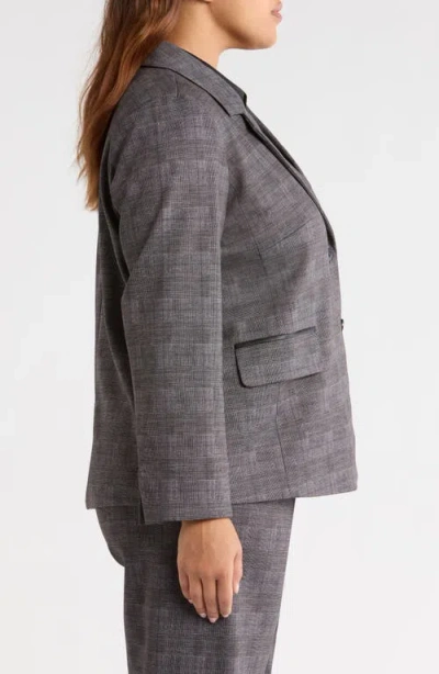 Lyssé Lysse Everest Glen Plaid Ponte Blazer In Gray