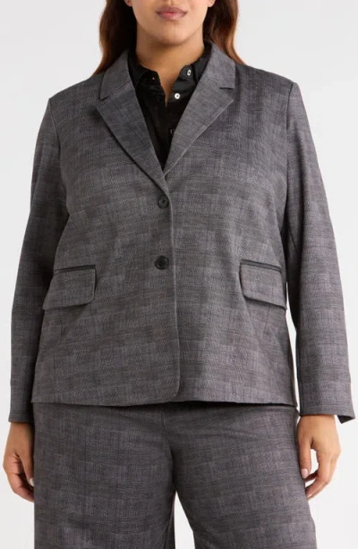 Lyssé Lysse Everest Glen Plaid Ponte Blazer In Gray
