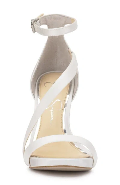 Jessica Simpson Rayli 2 Womens Stilettos Open Toe Evening Sandals In White