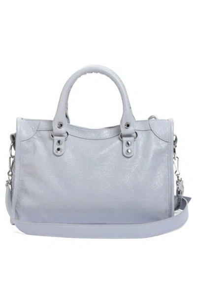 Balenciaga Small Le City Lambskin Leather Handbag In Gray