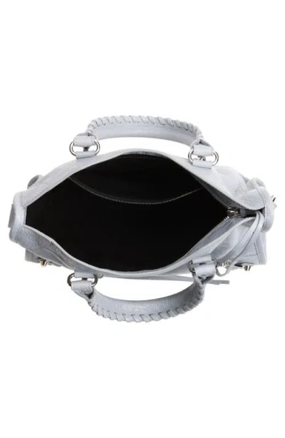 Balenciaga Small Le City Lambskin Leather Handbag In Gray