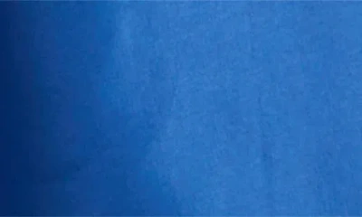 Betsy & Adam Ruffle Detail Taffeta Gown In Blue