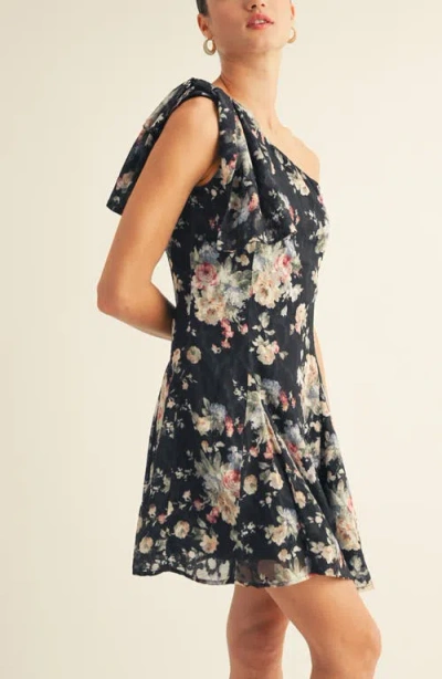 Arose Studio Sierra One-shoulder Dress In Black