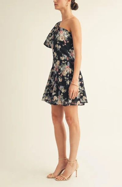 Arose Studio Sierra One-shoulder Dress In Black