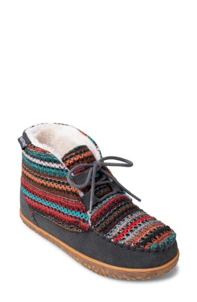 Minnetonka Torrey Faux Fur Lined Slipper Bootie In Multi