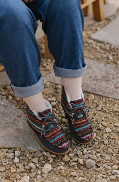 Minnetonka Torrey Faux Fur Lined Slipper Bootie In Multi