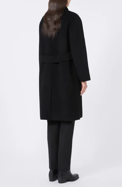 Weekend Max Mara Zenone Coat With Back Belt Detail In Black