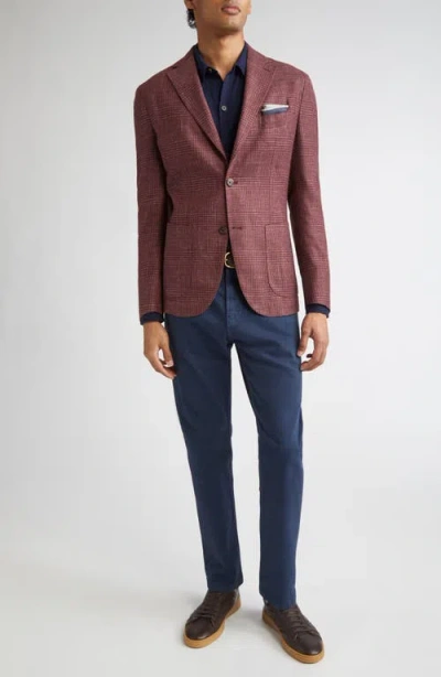 Eleventy Single Breasted Soft Jacket In Red