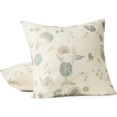 Coyuchi Aurora Floral Print Sham In Sand