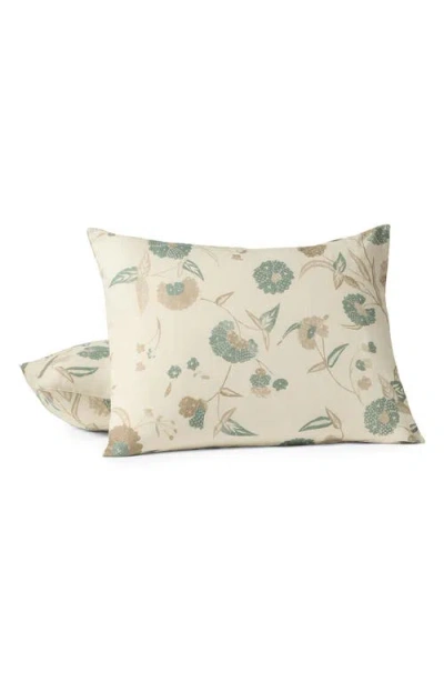 Coyuchi Aurora Floral Print Sham In Sand