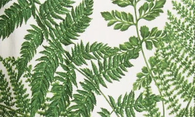 Oscar De La Renta Fern-print Double-face Wool Sleeveless Midi Day Dress With Belt In Multi