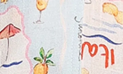 Petal And Pup Petal & Pup Abella Short Sleeve Button-up Shirt In Blue