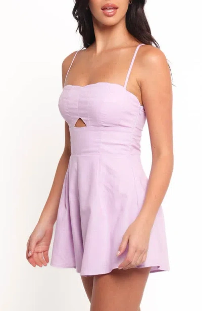 Petal And Pup Petal & Pup Rycee Cutout Linen & Cotton Romper In Purple