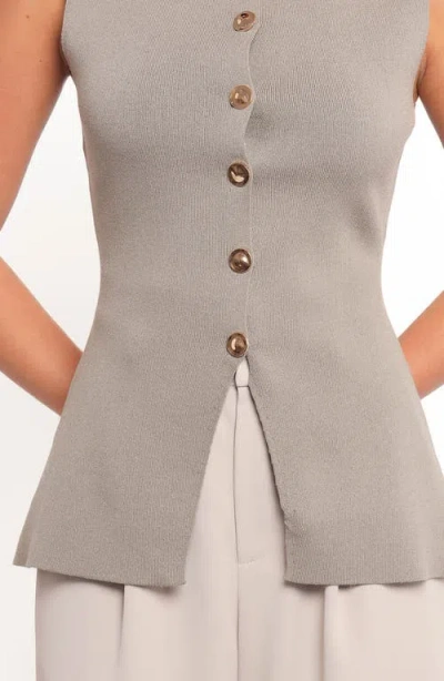 Petal And Pup Petal & Pup Machia Button-up Sweater Vest In Brown