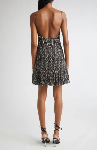 Missoni Minikleid Mit Spitzenvolants In Brown