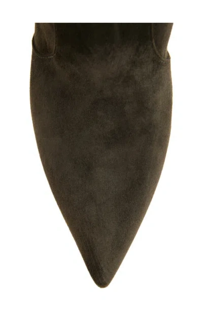 Gianvito Rossi Hansen Suede Pointed-toe Knee Boots In Brown