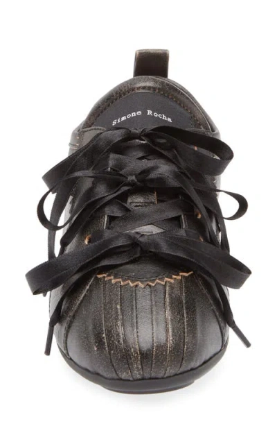 Simone Rocha Ballerina Grip Leather Sneakers In Brown