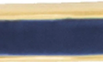 Marlyn Schiff Thin Enamel Bangle In Gold-black In Blue