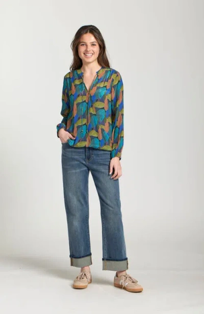 Apny Printed Top In Blue
