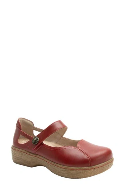 Alegria By Pg Lite Onika Mary Jane Platform Clog In Red