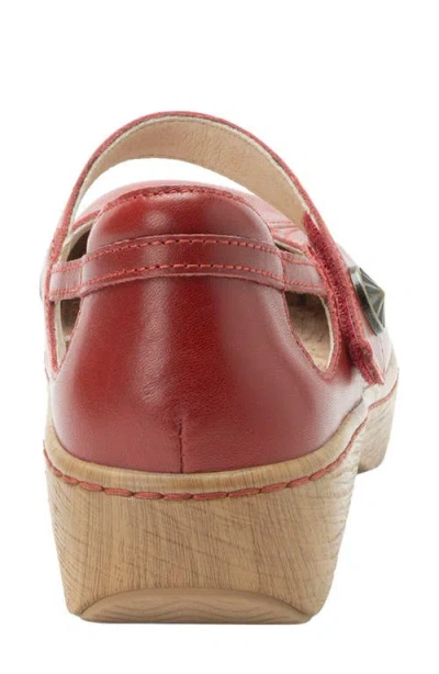 Alegria By Pg Lite Onika Mary Jane Platform Clog In Red