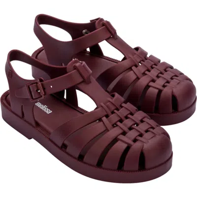 Mini Melissa Possession Kids Sandal In Burgundy