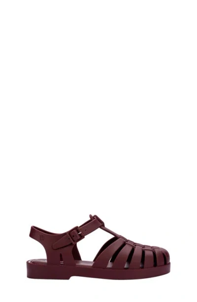 Mini Melissa Possession Kids Sandal In Burgundy