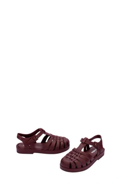 Mini Melissa Possession Kids Sandal In Burgundy