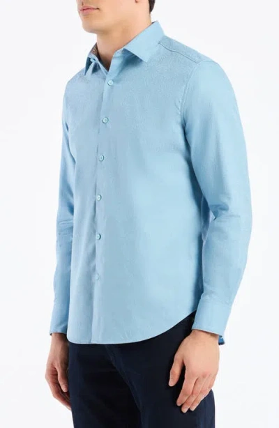 Robert Graham Odyssey Classic Fit Long Sleeve Stretch Cotton Button-up Shirt In Blue
