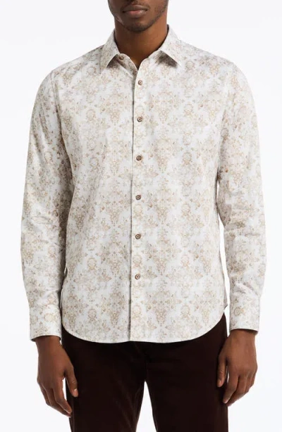 Robert Graham Delancey Damask Print Stretch Cotton Button-up Shirt In Pattern