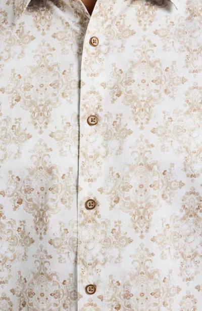 Robert Graham Delancey Damask Print Stretch Cotton Button-up Shirt In Pattern