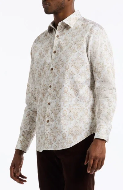 Robert Graham Delancey Damask Print Stretch Cotton Button-up Shirt In Pattern