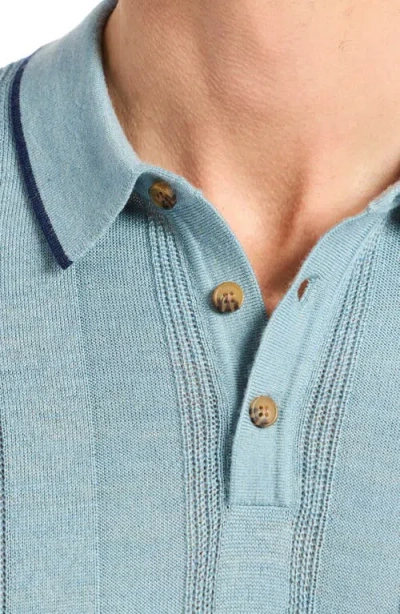 Robert Graham Edvan Merino Wool Blend Polo Sweater In Green