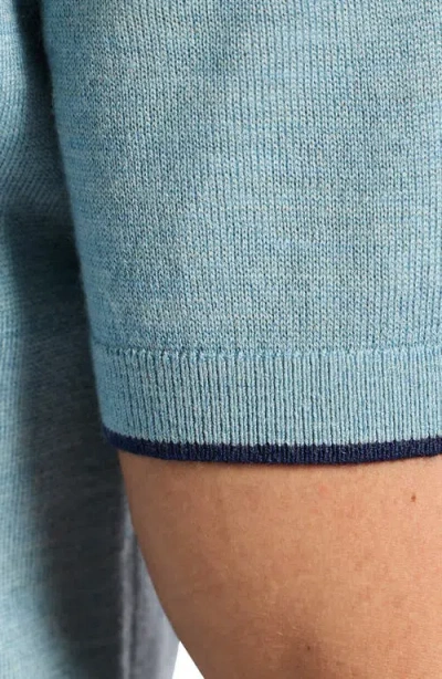 Robert Graham Edvan Merino Wool Blend Polo Sweater In Green