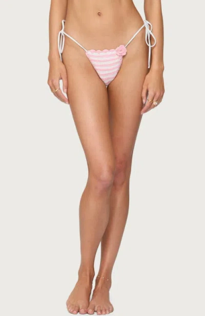 Edikted Azalea Crochet String Bikini Bottoms In Multi