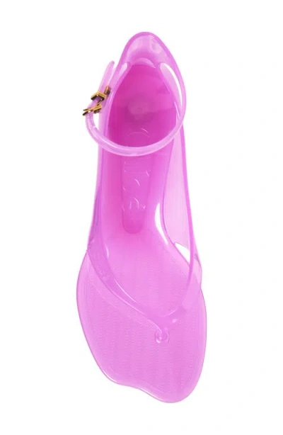 Chloé Chloe Women Fluo Pink Tpu Chloe Jelly Thong Sandals In Pink Fizz