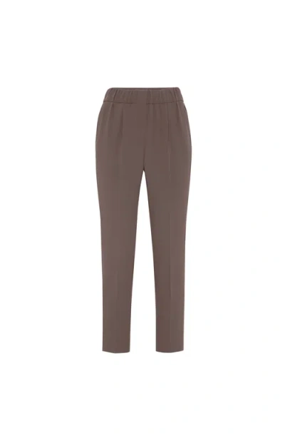 Brunello Cucinelli Baggy Pull-on Pants In Cotton Cover Up In Brown