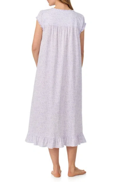Eileen West Cap Sleeve Cotton Jersey Nightgown In White