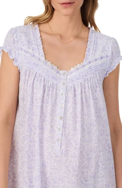Eileen West Cap Sleeve Cotton Jersey Nightgown In White