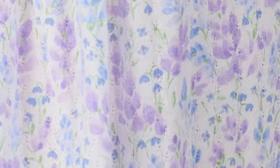 Eileen West Women's Printed Sleeveless Pointelle Ballet Nightgown In White