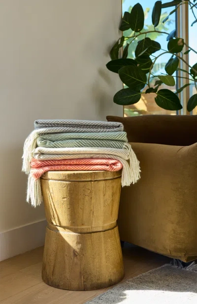 Slumber Cloud Woven Throw Blanket In Green