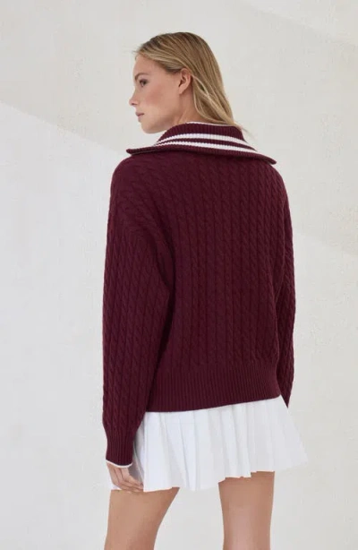 Brunello Cucinelli Red Cardigan With Bicolor Collar And Logo Patch On The Front In Red