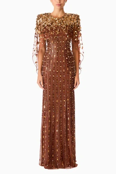 Jenny Packham Nettie Gown In Brown