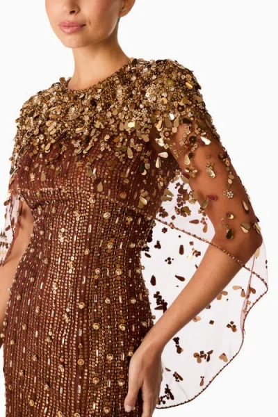 Jenny Packham Nettie Gown In Brown