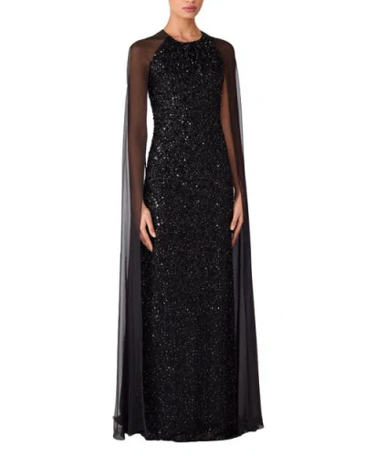 Jenny Packham Elite Maxi Dress In Black