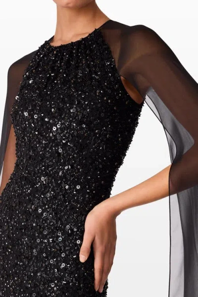 Jenny Packham Elite Maxi Dress In Black