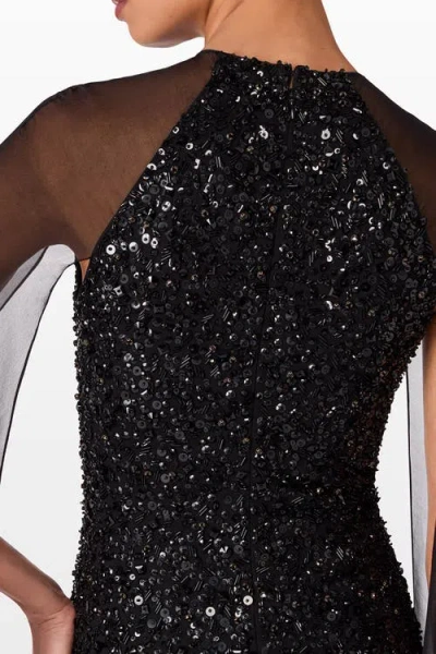 Jenny Packham Elite Maxi Dress In Black