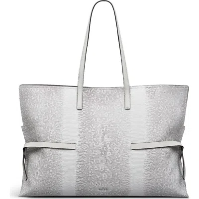 Radley Fleet Street | Faux Lizard Large Open Top Shoulder Bag In White