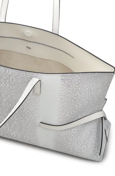 Radley Fleet Street | Faux Lizard Large Open Top Shoulder Bag In White