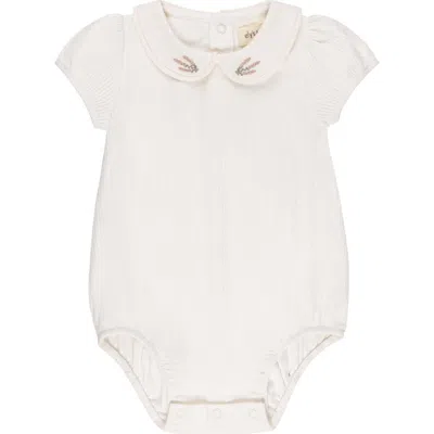 Ely's & Co. Organic Cotton Embroidered Collar Collection In White